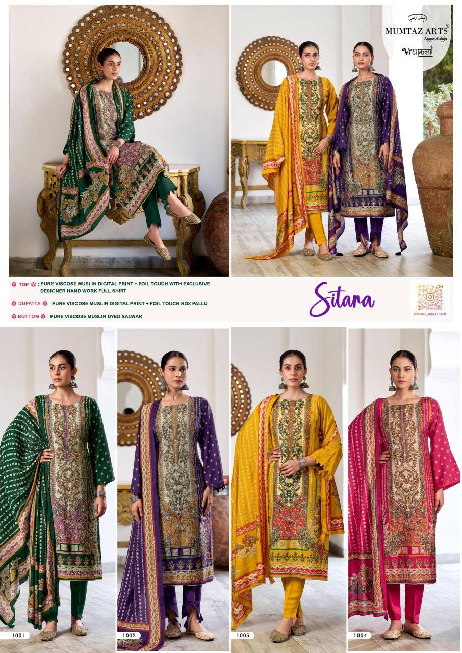 Mumtaz arts sitara Designer dress material wholesale
